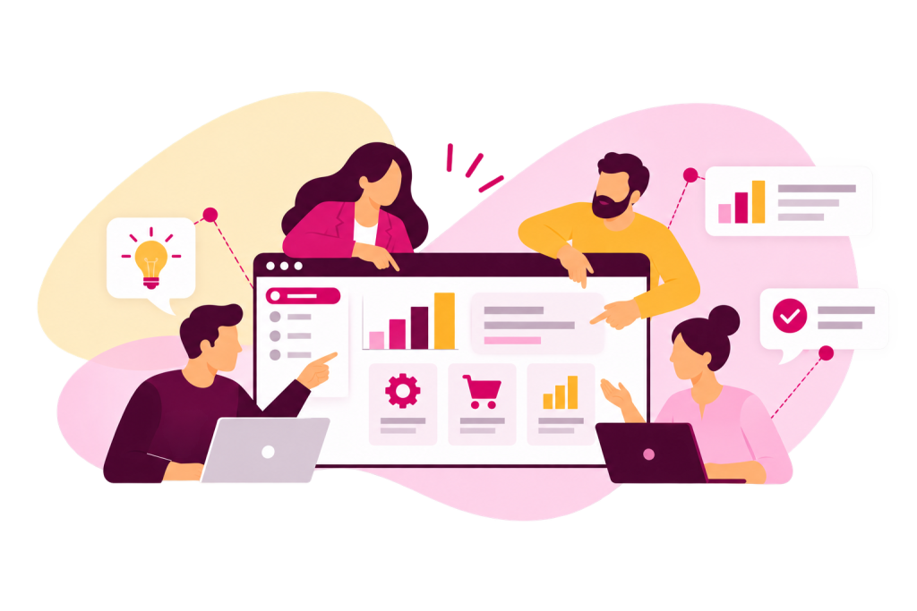 Illustration de la collaboration entre Copilot Software et ses clients